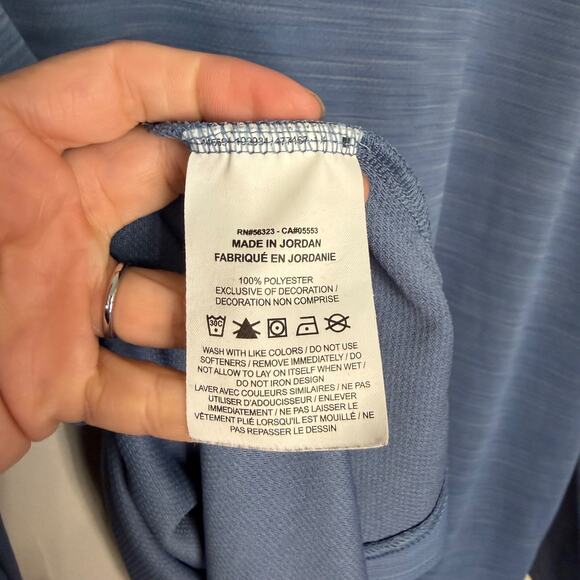 Nike Mens XL Dri-Fit 1/4 Zip Pullover Blue Athletic Top - Picture 4 of 5